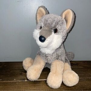 Douglas Albie Wolf  Gray and Tan Plush super soft